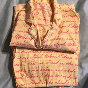 Victoria’s Secret cotton pajamas set.